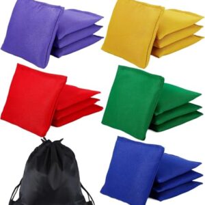 20 Stück Cornhole Säckchen in 5 Farben - ideal für unterhaltsame Partys und Spiele im Garten, Strand oder beim Camping
