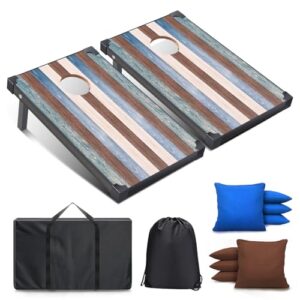 Cornhole-Spiel-Set mit 2 Boards, 8 Wurfbeuteln und Transporttasche für Strand und Garten