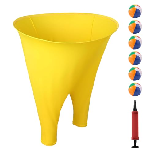 Dehnbarre-Hosen für ein lustiges Wurfspiel im Freien, inklusive 6 Hüpfbällen und Ballonpumpe, geeignet für Spiele in Garten oder Hof, Oma Hose Gartenspiel, Oma Hosen Hofspiel