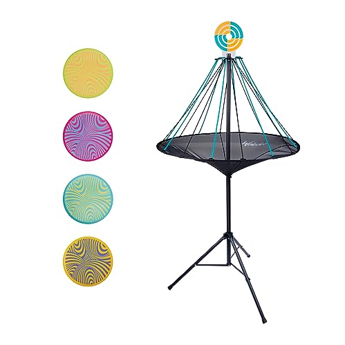 Waboba Hitman Fliegendes Disc Target Spiel, 2 in 1 Faltbares Garten Wurfspiel mit 4 Silikon Wingman Discs inklusive, Spaß für jedes Alter, eine Größe