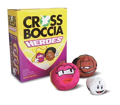 Schildkröten Cross Boccia Doublepack Heroes - 2x3 gleichfarbige Stoffsäckchen mit Granulat gefüllt, Set für zwei Spieler inkl. Zielkugel und Regelwerk