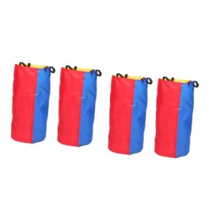 Vier bunte Säcke für Sackhüpfen-Spiele aus strapazierfähigem Leicht, ideal für Familien Outdoor-Spiele und Kinderparty-Aktivitäten.