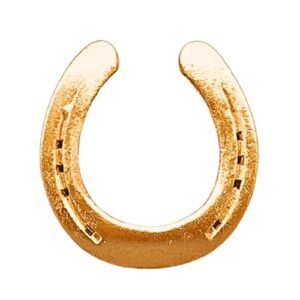 Glücksbringer Hufeisen aus Kupfer mit goldenem Effekt für das Zuhause als Schutzsymbol