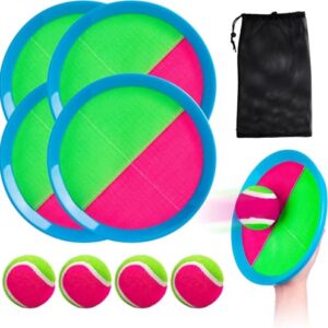 Klettballspiel für Kinder: Wasserdichtes Ballwurf und Fangspiel Set, Gartenspielzeug Outdoor Spiele für 3-12 Jahre