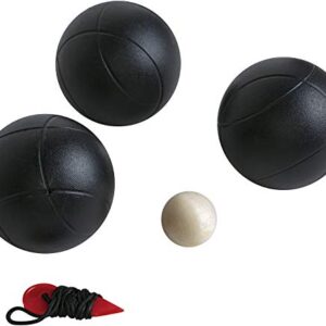 Set aus drei hochwertigen Petanque-Kugeln von WDK Partner, matt gestreift, Gewicht 720 Gramm