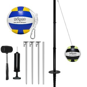 Tragbares Tetherball-Set für Familien-Spaß, outdoor-spielende Freizeitaktivität mit 2 Tetherball-Bällen und Seil für Rasen, Hinterhof oder Strand