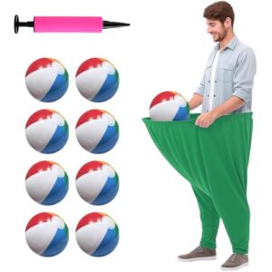 Gartenspiel mit 8 Hüpfbällen, Luftpumpe und auffälliger Oma-Hose für Familientreffen und Partys im Garten