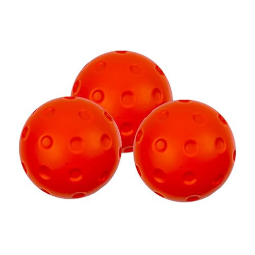 Ein Set aus drei Pickleball-Bällen in weichem Material, ideal für Indoor-Spiele mit minimaler Lärmbelästigung