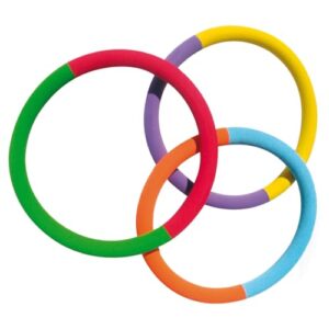Spordas 3er-Set Schaumstoff Wurfringe (Ø 34 cm) - Soft-Wurfspiel für Kinder & Erwachsene, Outdoor & Indoor, Motorik- und Zielwurfspiel