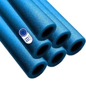 Schaumstoffrohre für Trampolinstangen - 6 Stück, 180 cm lang, blau, Schutz vor Verletzungen beim Trampolin-Spielen