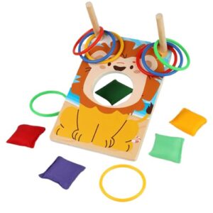 Beanbag-Spiel für Kinder ab 3 Jahren, interaktives Wurfziel mit Ring und Säckchen, Mehrspieler Spaß im Garten oder Rasen