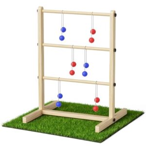 Yigowyigo Leitergolf aus Holz, Leiterspiel mit Aufbewahrungstasche und Spielanleitung, Outdoor Wurfspiel für Erwachsene und Kinder ab 3 Jahren