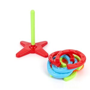 Hufeisen Ring Wurfspiel Set für Outdoor und Indoor mit 8 Hufeisen in verschiedenen Farben