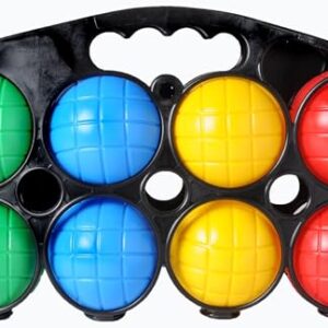 Boccia-Spielset mit 8 Teilen, inklusive Boccia-Kugeln und Zielkugel, aus stabilem Kunststoff, ideal für Familienfreizeit oder Spielabende