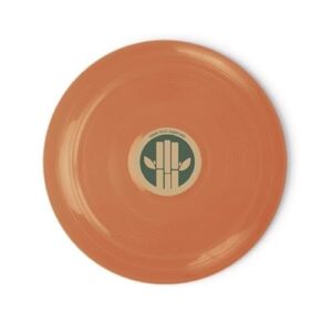 Biologische Frisbeespielzeug für Kinder ab 3 Jahren, aus Zuckerrohr hergestellt in Dänemark. Schadstofffrei und spülmaschinenfest.