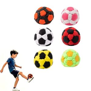 Sechs farbenfrohe Hacky Sack Bälle in einem 6er-Pack, ideal für Gartenpartys und Outdoor-Aktivitäten