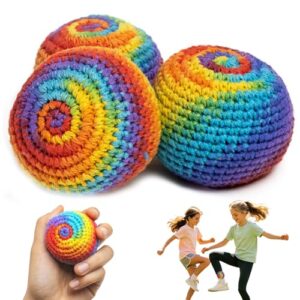 Hacky Sack, Jonglierbälle, gestrickter Sackball für Erwachsene, Partygeschenke, Outdoor-Spiele, buntes Spielzeug, lebendiges Spiel für Freunde und Familie
