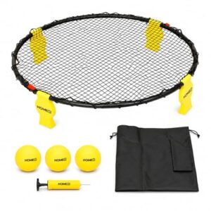 Roundspiel Set für Outdoor Spiele, inkl. Metallring, stabilen Beinen und 3 Bällen
