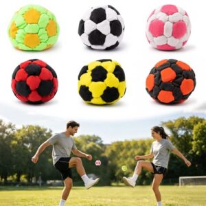 Kertaym Hacky Sack, Fußball-Sandsack für Jonglieren und Bewegungsspiele, 6 Bälle für alle Spielstärken