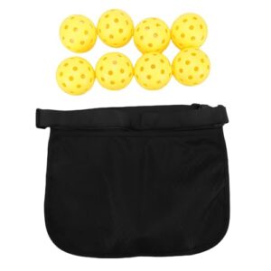 Pickleball Bälle 8er Pack, PE Material, hohe Sprungkraft, Indoor Outdoor Spiel, Elastizität, 40 Löcher, Netztasche, Pickel Ball für Sport und Outdoor Spiele