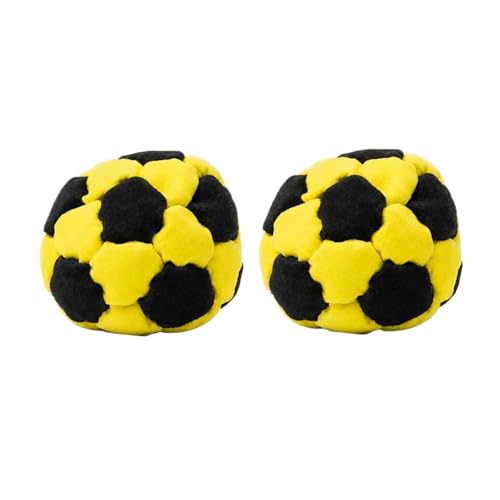 Handgestrickte Jonglierbälle mit Fußball-Design für Koordinationstraining und Partyspiele, geeignet für Erwachsene und Kinder.