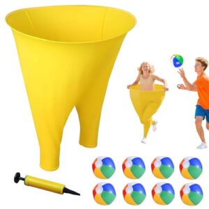 Gartenspiel für Erwachsene mit 8 Bällen und Luftpumpe - Lustige Gartenparty Spiel für Familienfeiern und Gruppen