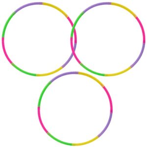 Hula Hoop Set für Kinder und Erwachsene, 3 Stücke mit je 8 Segm., 58 cm lang, leicht zu transportieren und anpassen.