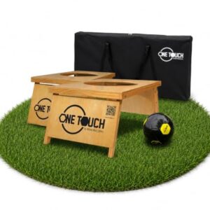 Fußballspielsystem für Outdoor, Holz-Boards, Premium Matchball und Tragetasche