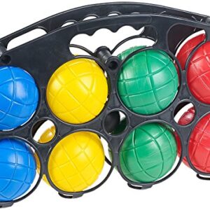 Kunststoff-Boccia-Kugeln für Kinder, Spiel für drauÔsen, Tragekorb und Zielkugel, Unterhaltung für Freizeit und Familie