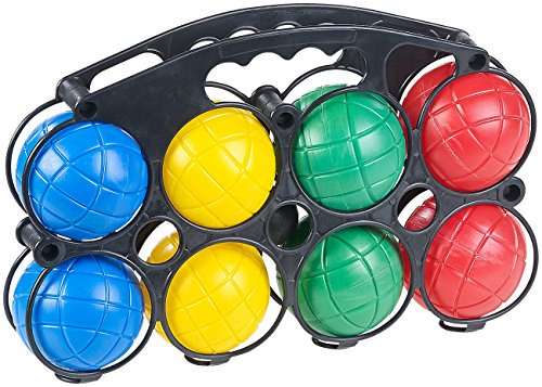 Kunststoff-Boccia-Kugeln für Kinder, Spiel für drauÔsen, Tragekorb und Zielkugel, Unterhaltung für Freizeit und Familie