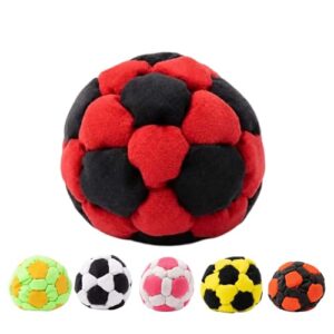 Xuwajeyu Pro Hacky Sack, Spiral Pellet gefüllter Fußball, weicher und robuster Kickball für Fußkoordinationstraining und Outdoor-Spielzeug