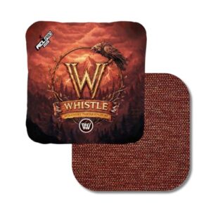 Wicked Wood Whistle Cornhole Bags, 4er Set, Profi Spielzeug, Orange, 15x15 cm, 450g pro Bag