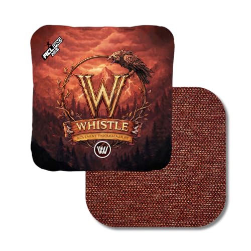 Wicked Wood Whistle Cornhole Bags, 4er Set, Profi Spielzeug, Orange, 15x15 cm, 450g pro Bag