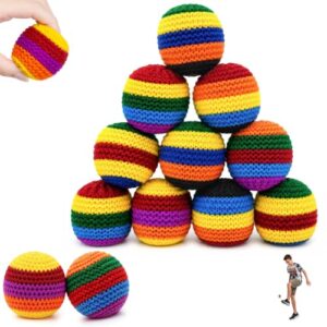 Bellanova Handgehäkelter Footbag, 12 Stück, 45g - Ein unvergleichliches Spielzeug für alle Altersgruppen. Handgefertigte Struktur aus Polyestergarn mit sichtbarer Maschenstruktur.