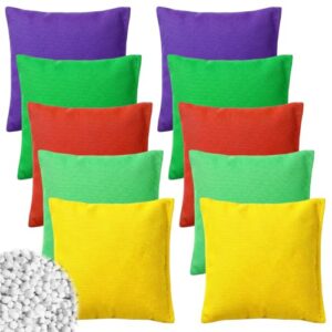 Cornhole Säckchen Set, 10 Stück Wurfsäckchen für Outdoor Gartenspiele und Freizeitspiele