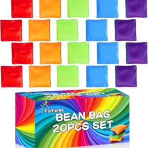 Bunte Cornhole-Säckchen in einem 20er-Pack, ideal für Kinder und Erwachsene zum Spielen und Unterhalten im Freien