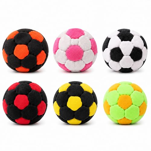 Handgefertigte Fußbälle - Einzigartige Spielbälle für Erwachsene und Kinder, Soft Juggling Kick Balls mit Sandfüllung für Anfänger & Fortgeschrittene